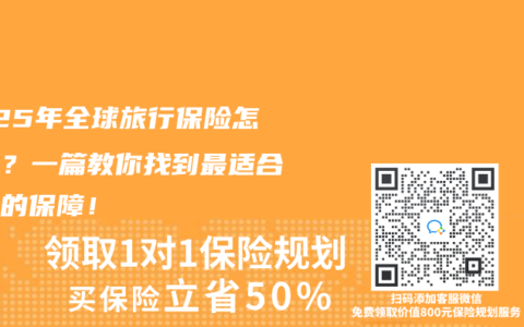 2025年全球旅行保險(xiǎn)怎么選？一篇教你找到最適合自己的保障！