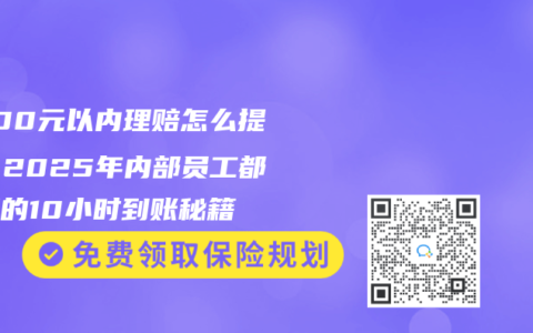 5000元以內理賠怎么提速？2025年內部員工都在用的10小時到賬秘籍