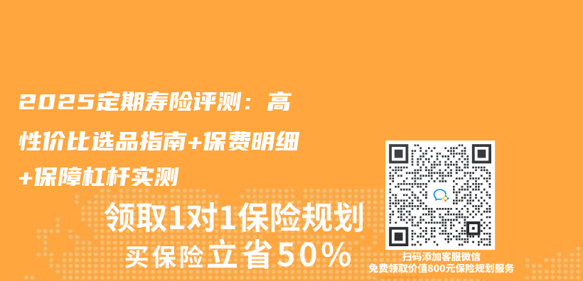 2025定期壽險評測:高性價比選品指南+保費明細+保障杠桿實測插圖 2025定期壽險評測:高性價比選品指南+保費明細+保障杠桿實測插圖
