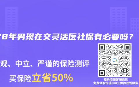 1978年男現在交靈活醫社保有必要嗎？