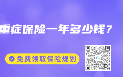 重癥保險一年多少錢？